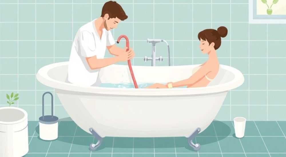 Как делать клизму в ванне
