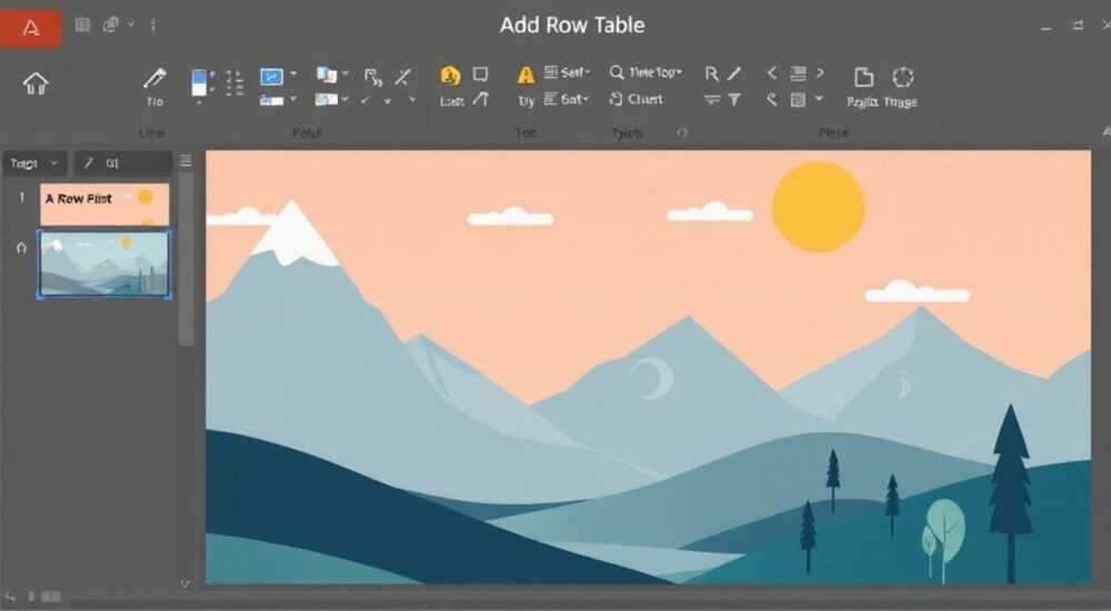 Как добавить строку в таблице в презентации powerpoint