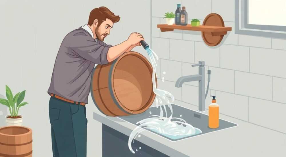 Как из бочки сделать умывальник