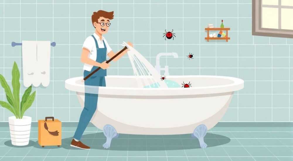 Как избавиться от насекомых в ванне