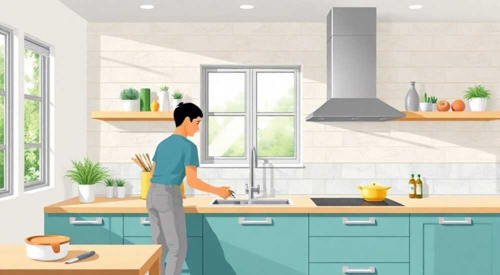 Как изменить цвет плитки на кухне