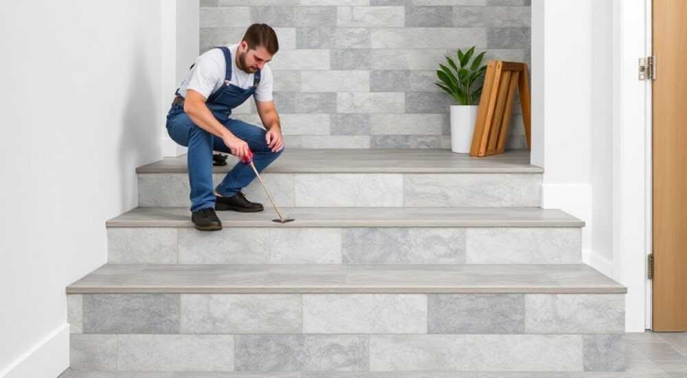 Как класть ступени из плитки