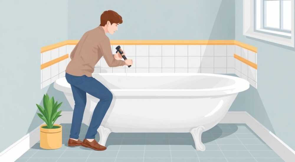 Как клеить бордюрную ленту в углах ванны
