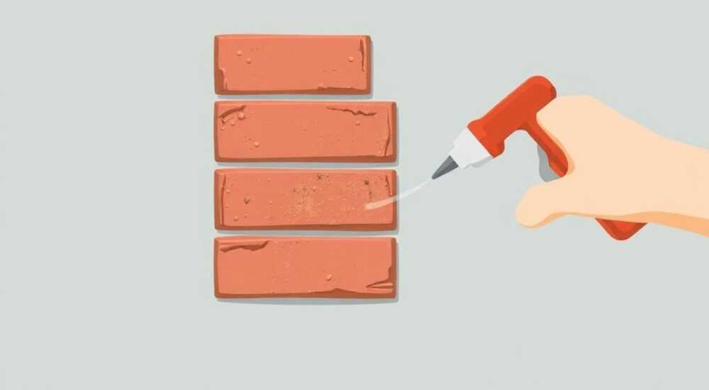 Как клеить декоративные кирпичики на угол