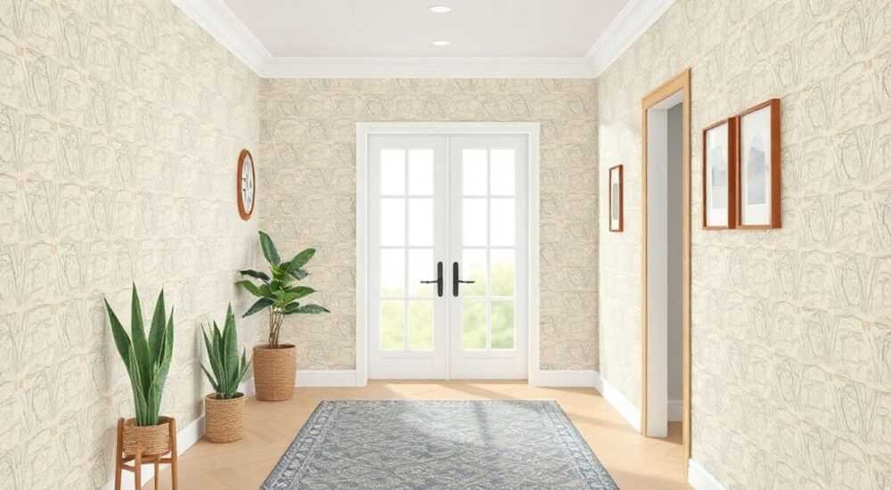Как клеить обои в коридоре разными обоями