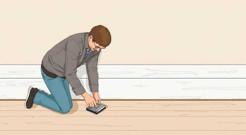 Как клеить самоклеющиеся плинтус напольный