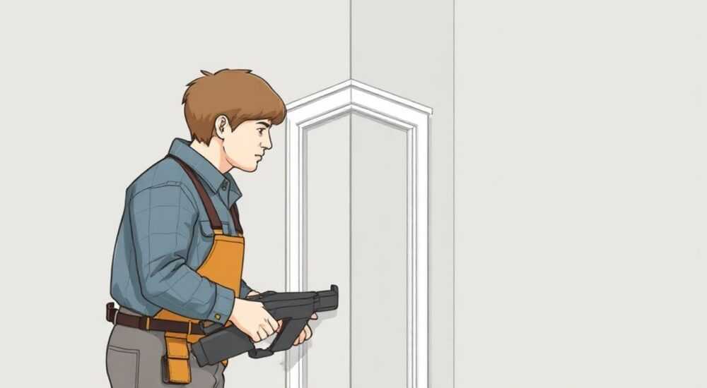 Как клеить угол карнизы