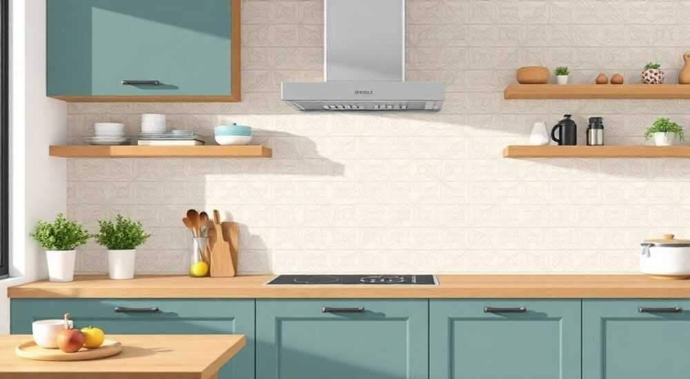 Как крепить фартук на кухне из мдф к обоям