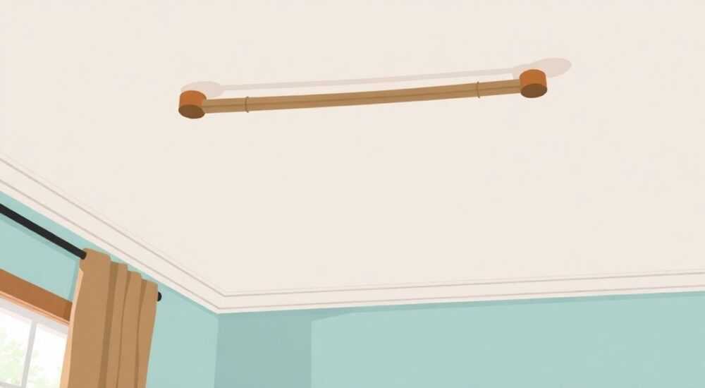 Как крепить карниз струну к потолку