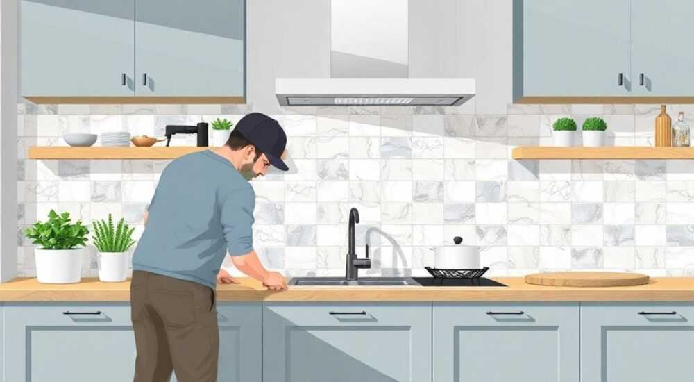 Как крепить панель фартук на кухне на обои