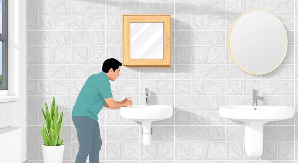 Как крепить шкаф в ванной на плитку