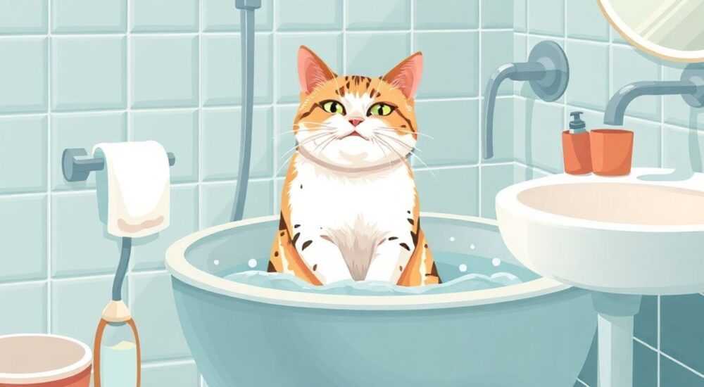 Как мыть кота в ванной
