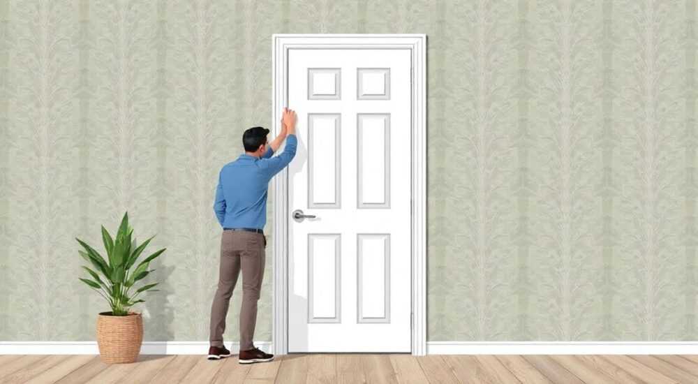 Как наклеить самоклеющиеся обои на дверь