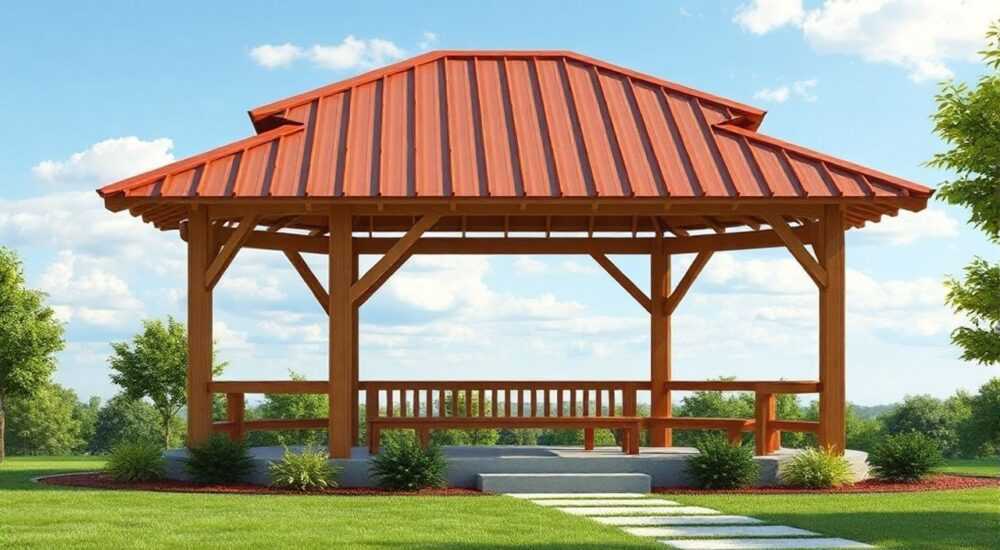 Как накрыть беседку профлистом