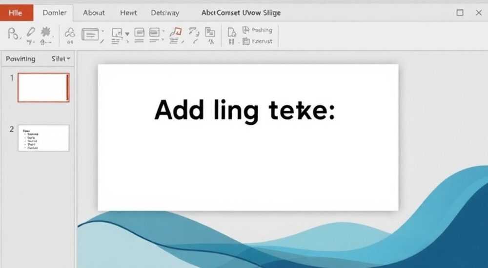 Как написать текст на пустом слайде в powerpoint