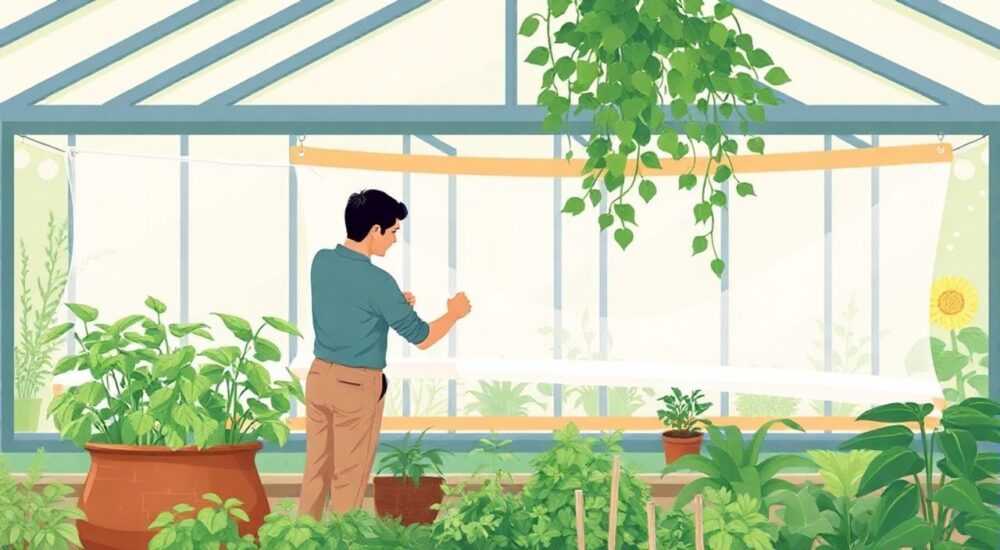Как натянуть ленту на теплице