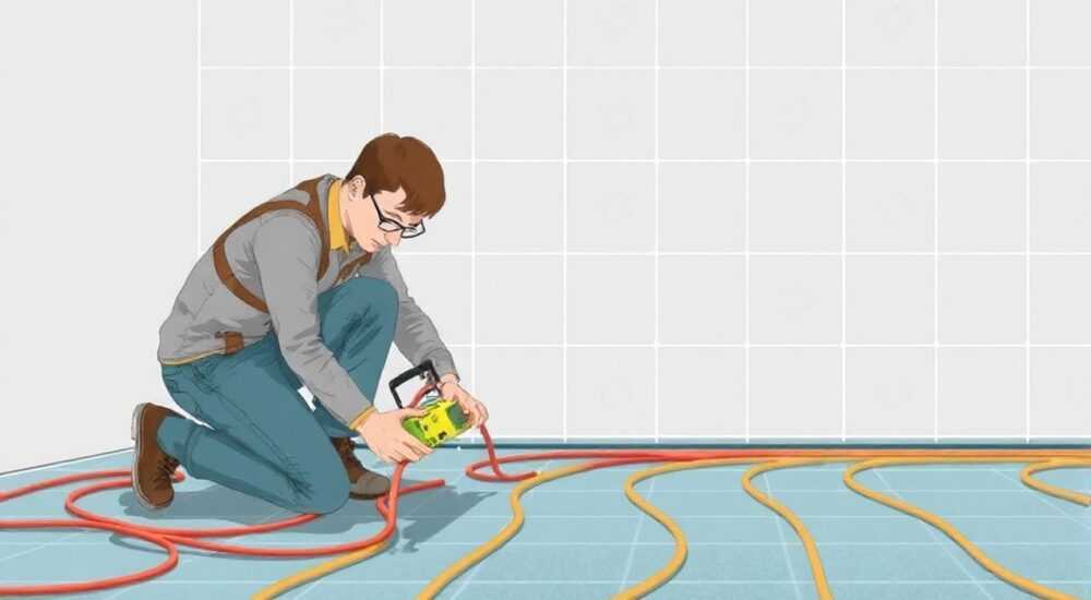 Как найти утечку теплого пола под плиткой