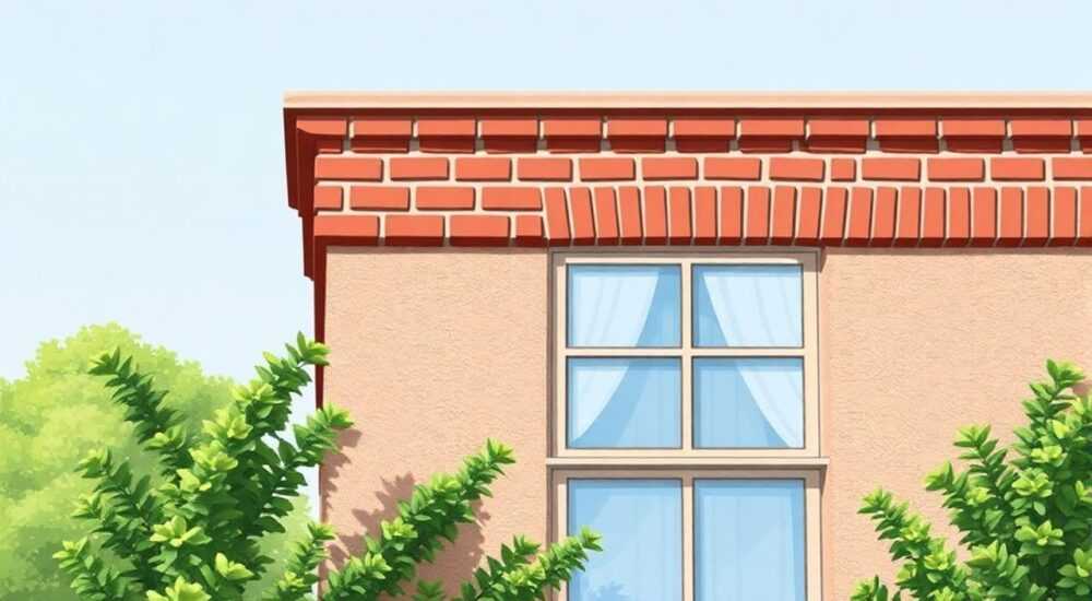 Как называется карниз из кирпича