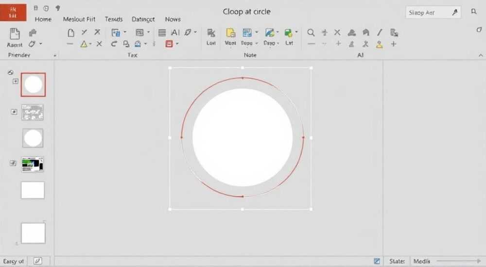 как обрезать круг в powerpoint