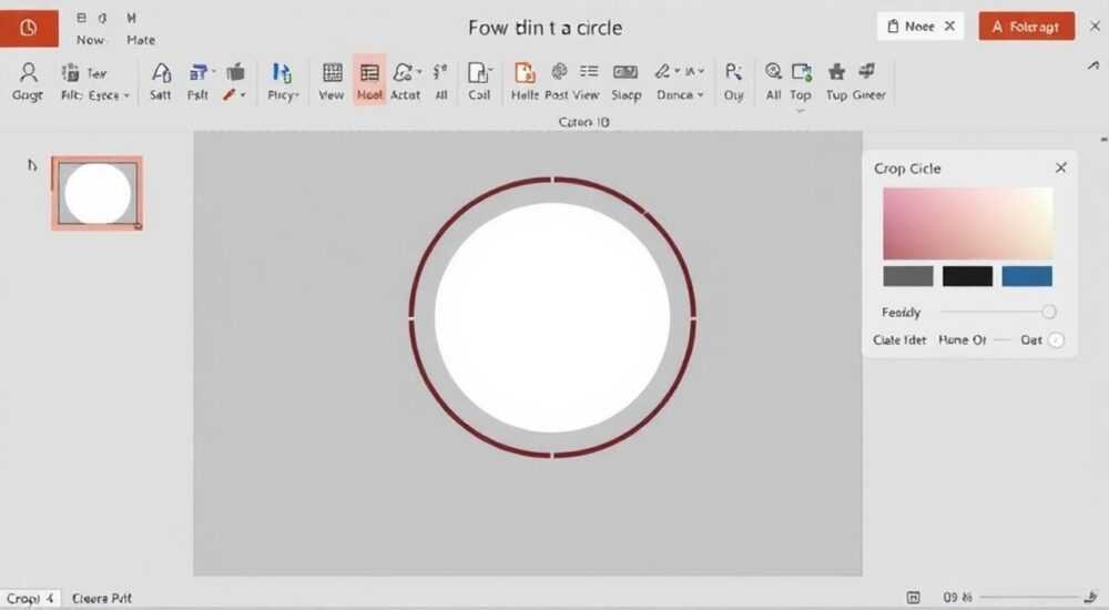 Как обрезать по кругу в powerpoint