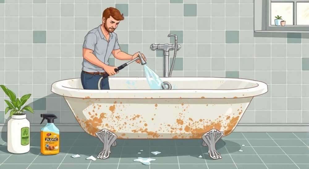 Как очистить ржавую ванну