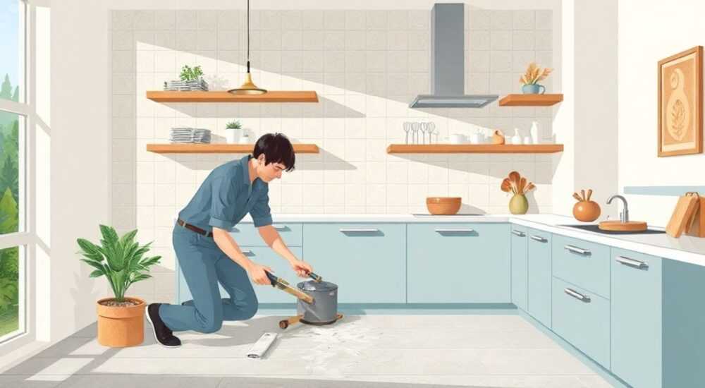 Как отколоть плитку на кухне аккуратно