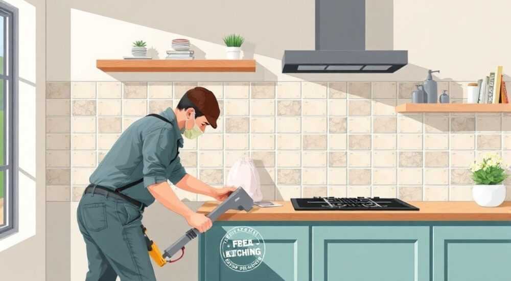 Как отколоть старую плитку на кухне