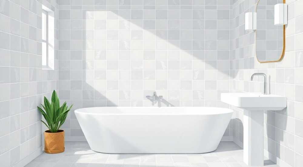 Как отмыть белые пятна на плитке в ванной