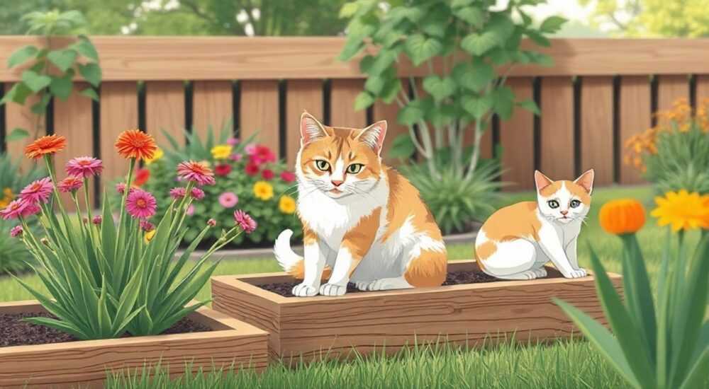 Как отучить кошек от грядок