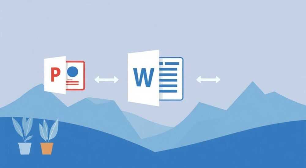 Как перенести презентацию из powerpoint в word