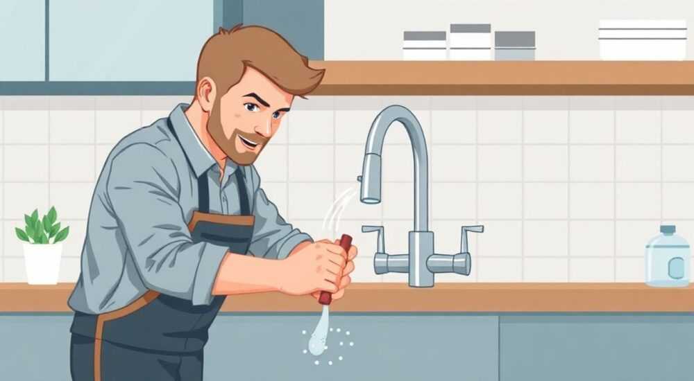 Как починить кран на кухне с двумя ручками капает вода