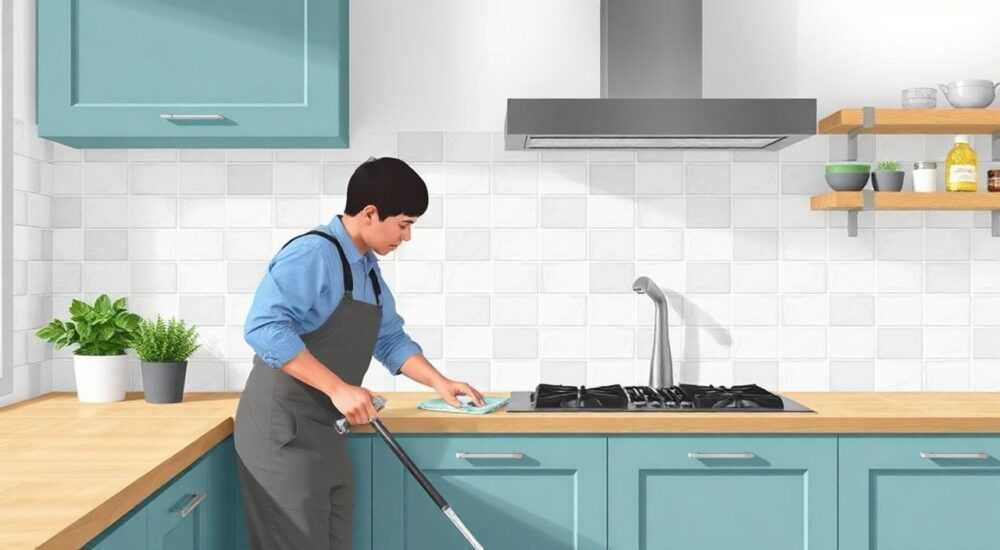 Как почистить швы плитки на кухне на стене