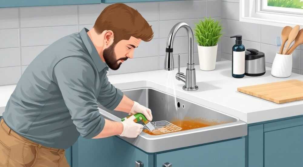 Как почистить засор в раковине в домашних условиях на кухне от жира