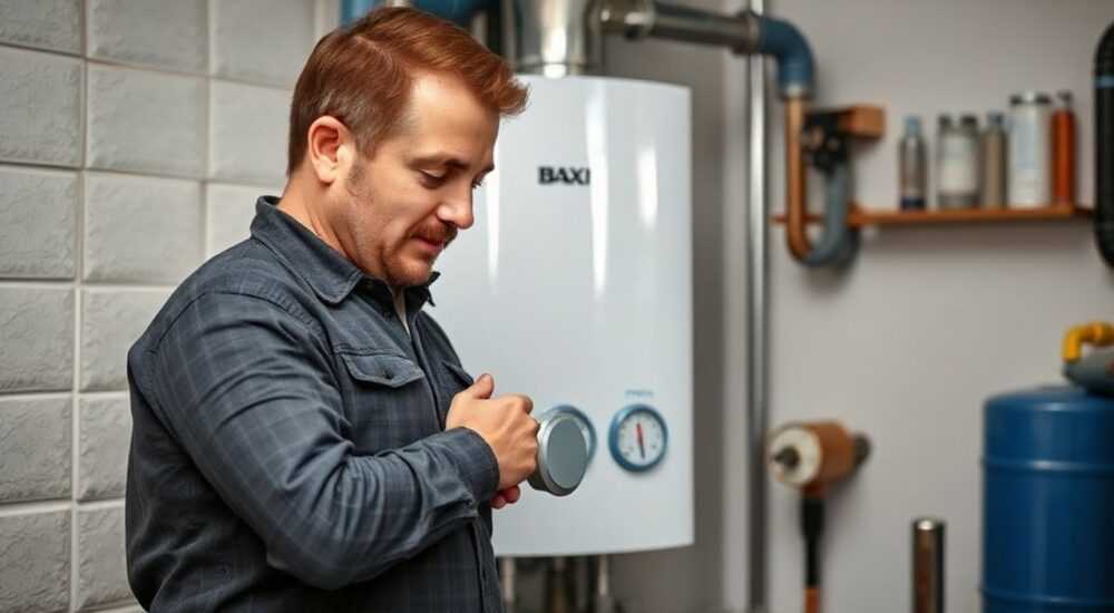 Как подкачать давление в котле baxi