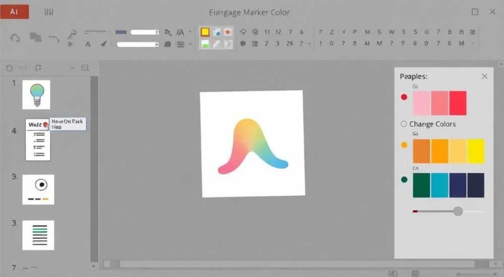 Как поменять цвет маркеров в powerpoint