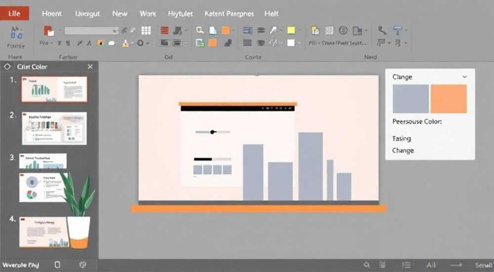 как поменять цвет в презентации powerpoint