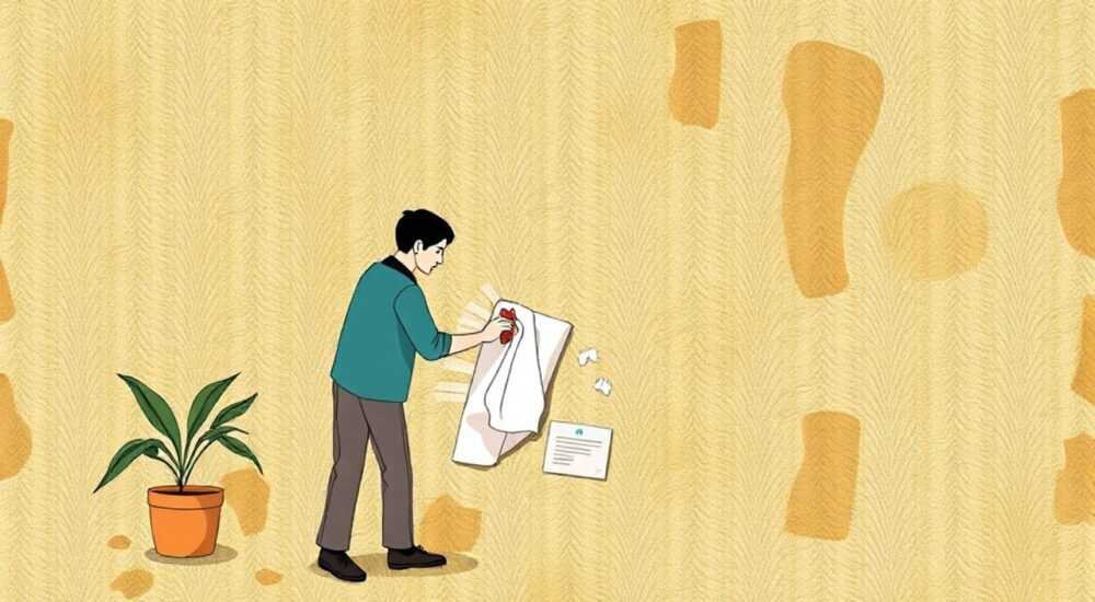 Как помыть обои на кухне от табака