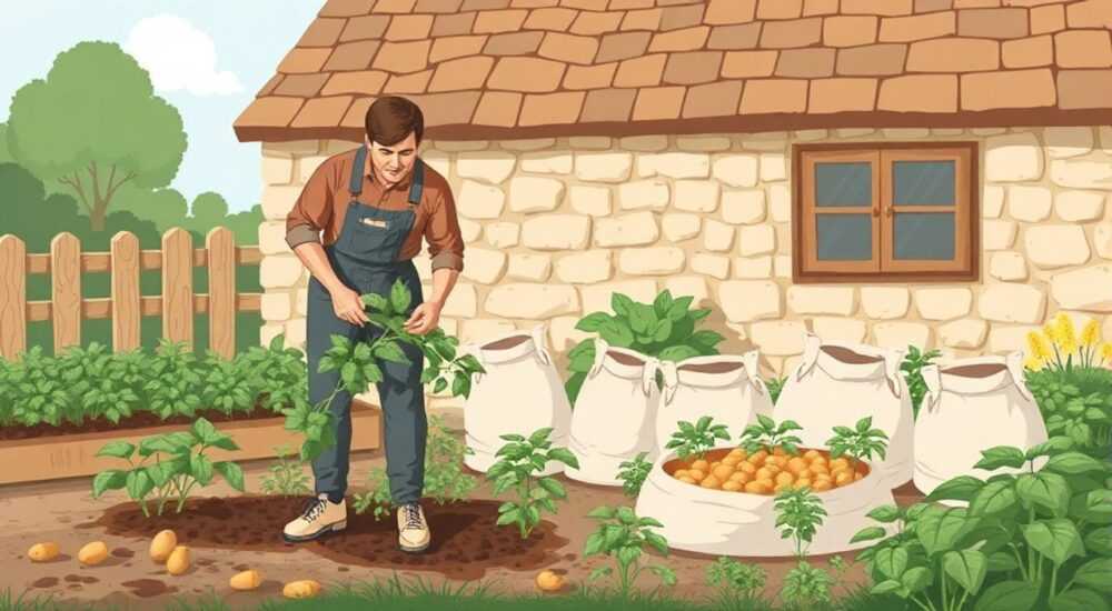 Как посадить картошку в мешках на даче своими руками