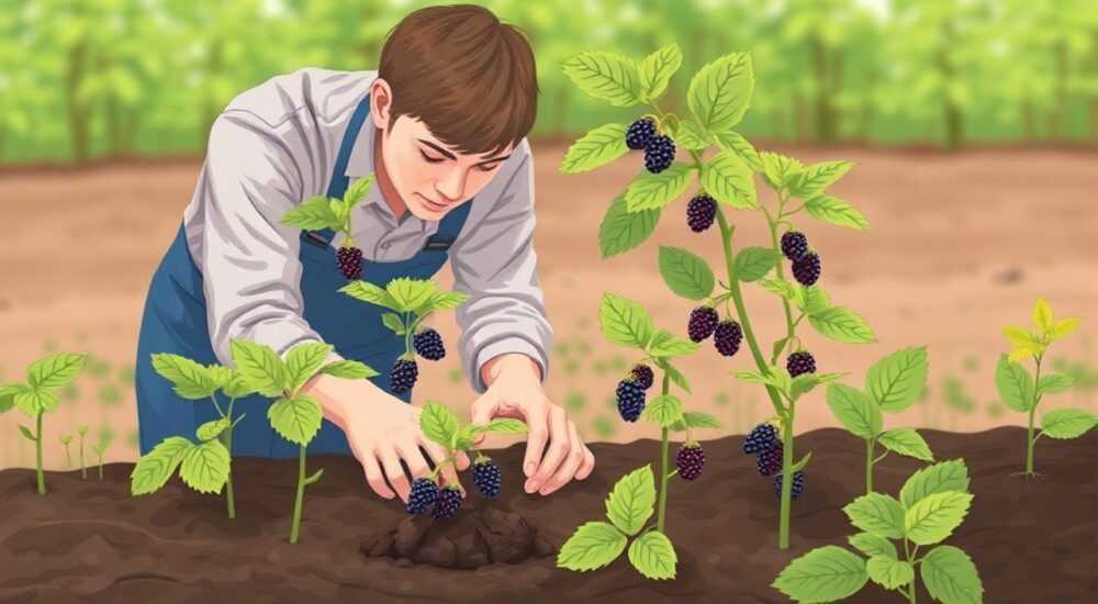 Как посадить саженец ежевики