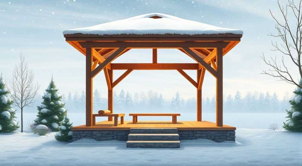 Как построить утепленный фундамент под зимнюю беседку