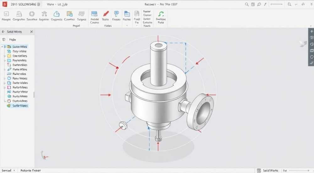 Как повернуть сборку в solidworks