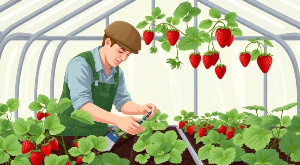 Как правильно посадить клубнику в теплице