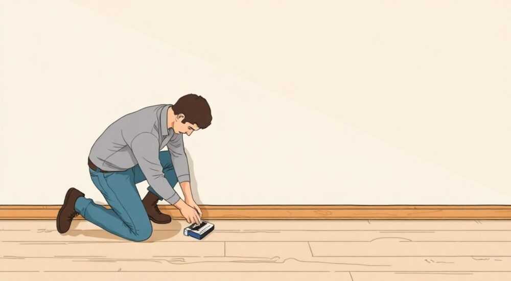 Как правильно ставится плинтус напольный