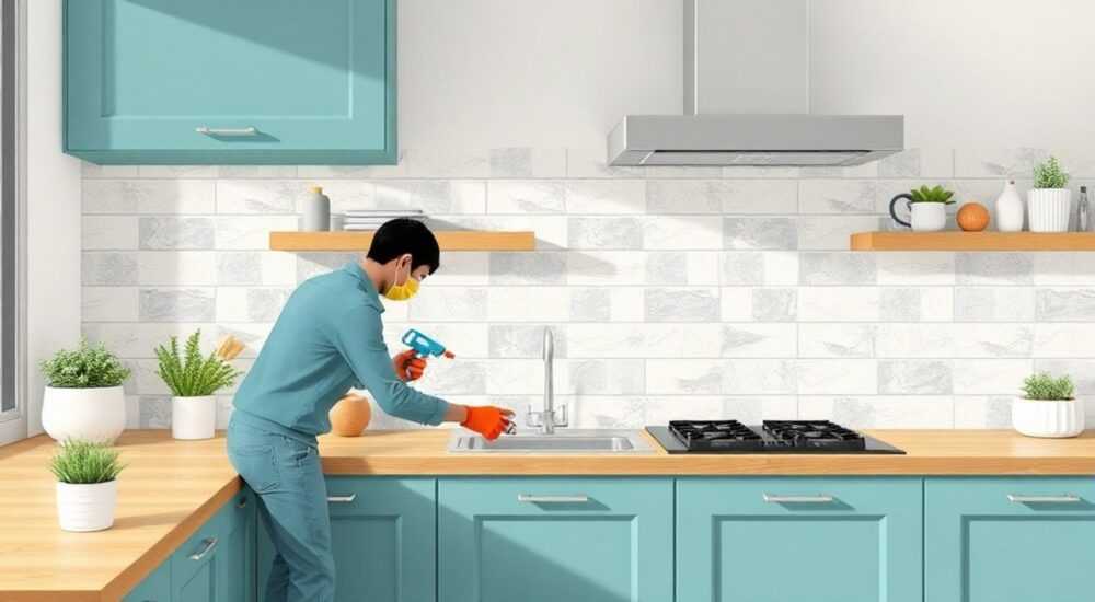 Как приклеить фартук на кухне из пластика своими руками на обои