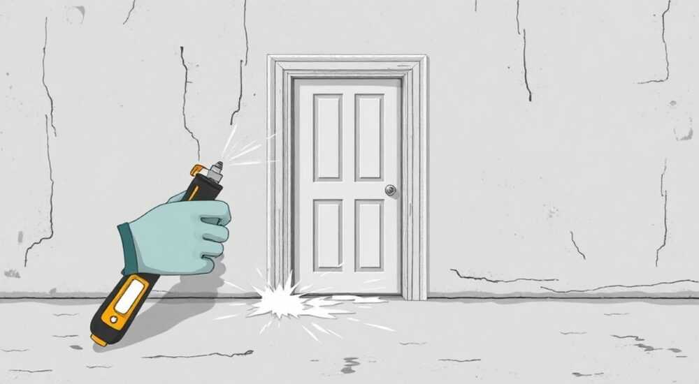 Как приклеить наличник на дверь на бетон