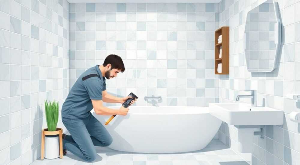 Как приклеить отражатели к плитке в ванной