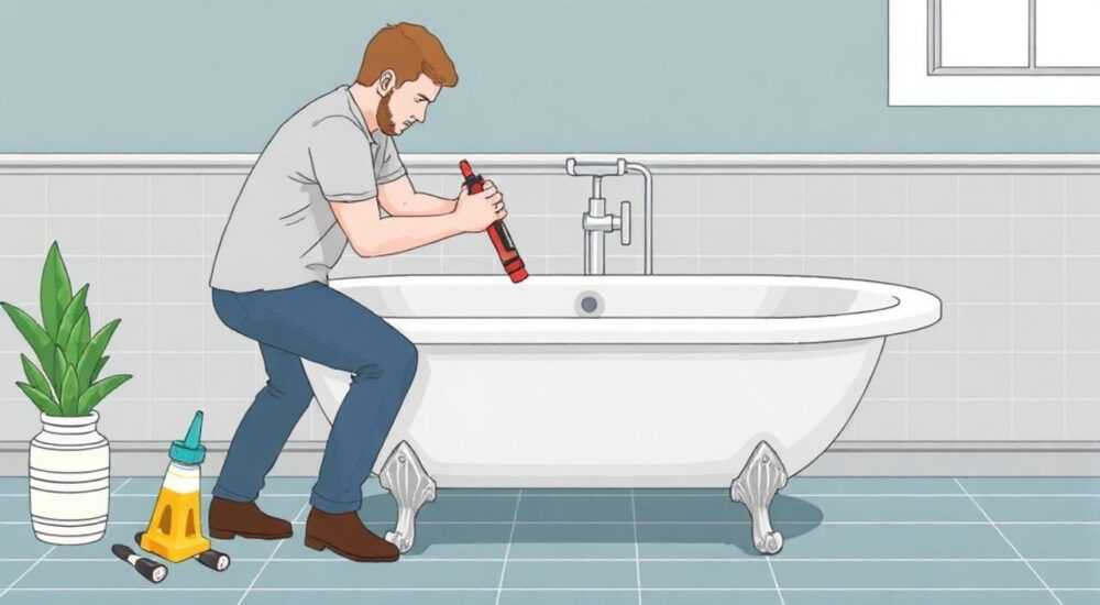 Как приклеить плинтус для ванны