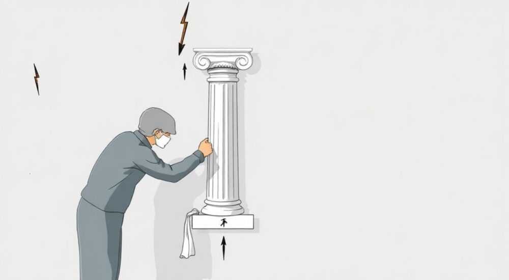 Как прикрепить гипсовый колонны на стену