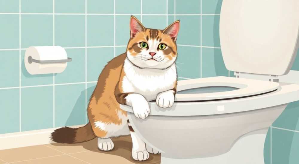 Как приучить кота на унитаз