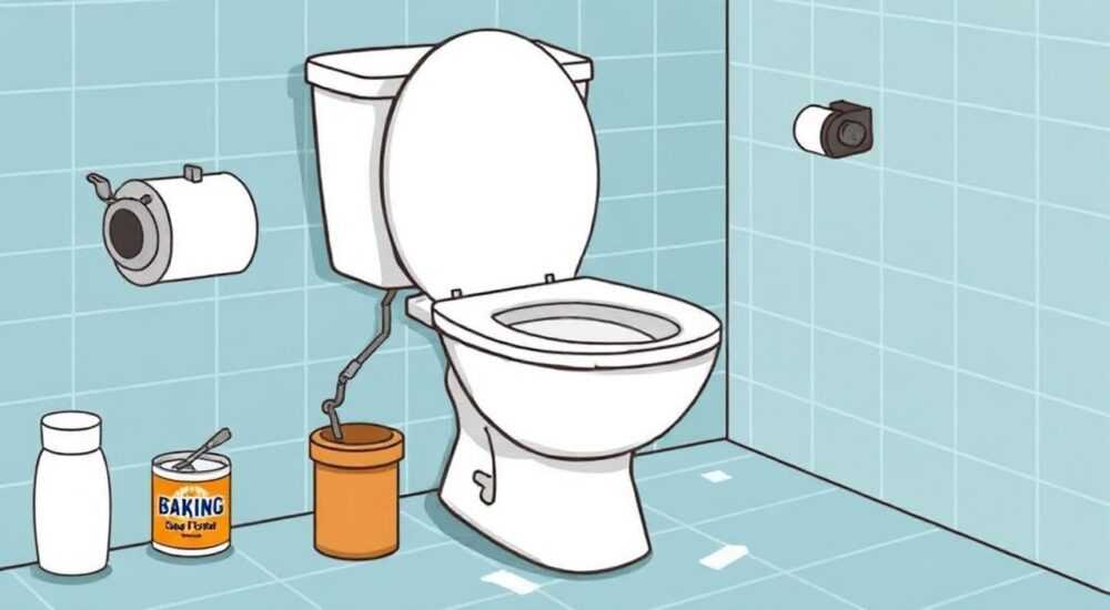 Как прочистить засор в унитазе содой